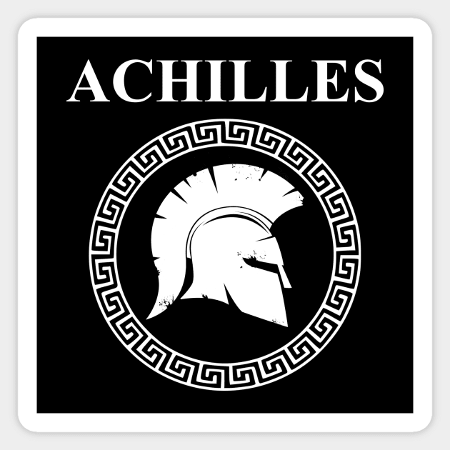 Achilles Ancient Greek Warrior Sticker by AgemaApparel